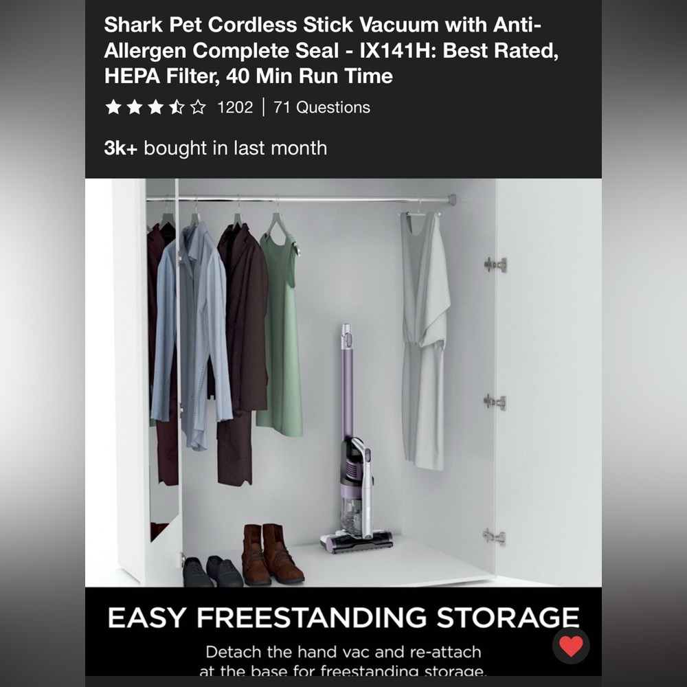Shark Pet Cordless Stick Vacuum - Picture 3 of 5